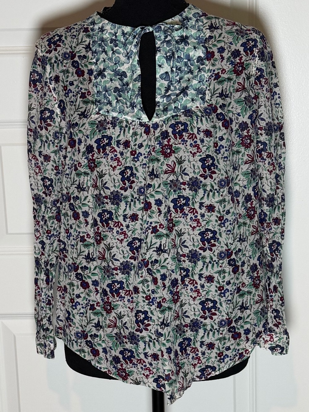 J.Crew Liberty Art Fabrics Cotton Silk Floral Popover Blouse Size 2